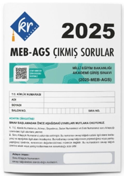 KR Akademi 2025 MEB AGS Tıpkı Basım Kitapçığı