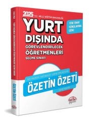 2025 MEB Yurt Dışında Görevlendirilecek Öğretmenleri Seçme Sınavı Özetin Özeti Editör Yayınları