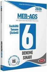 Data Yayınları 2026 MEB AGS 6 Deneme Sınavı
