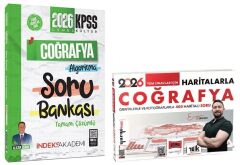 Yargı + İndeks 2026 KPSS Haritalarla Coğrafya + Soru Bankası 2 li Set - Engin Eraydın Yargı + İndeks Akademi Yayınları