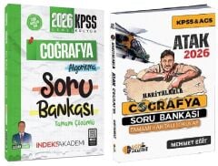 Eğit + İndeks 2026 KPSS Haritalarla Atak Coğrafya Soru Bankası 2 li Set - Mehmet Eğit Eğit + İndeks Akademi Yayınları