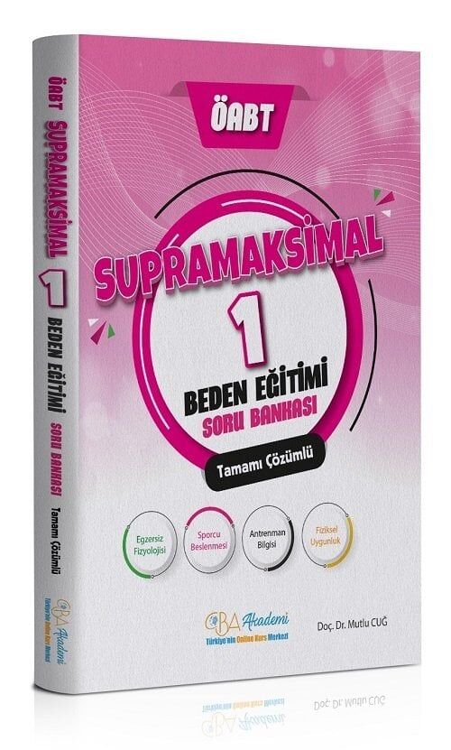 CBA Yayınları ÖABT Beden Eğitimi Supramaksimal-1 Soru Bankası Çözümlü - Mutlu Cuğ