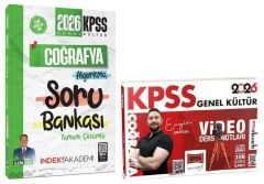 Yargı + İndeks 2026 KPSS Coğrafya Video Ders Notları + Soru Bankası 2 li Set - Engin Eraydın Yargı + İndeks Akademi Yayınları