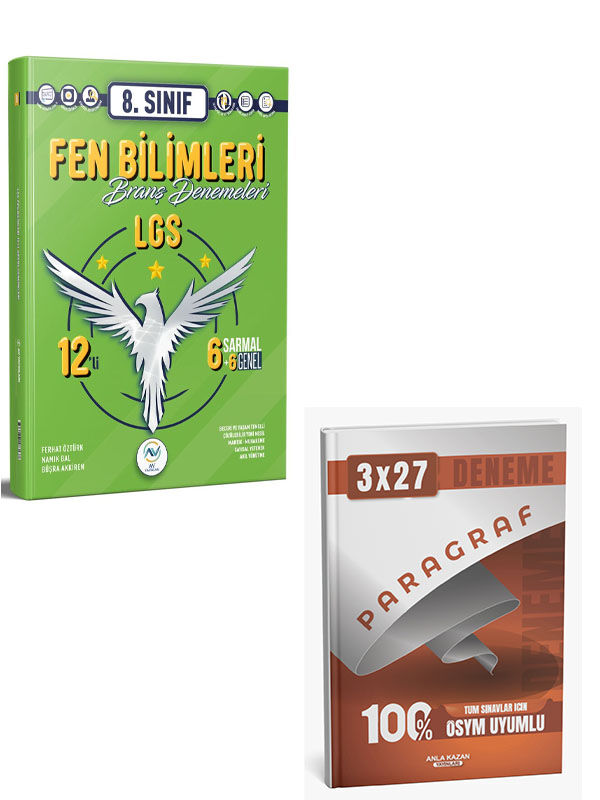 Av Akıllı Versiyon 2027  8. Sınıf LGS Fen Bilimleri 12 li Branş Deneme+Anla Kazan Paragraf Deneme