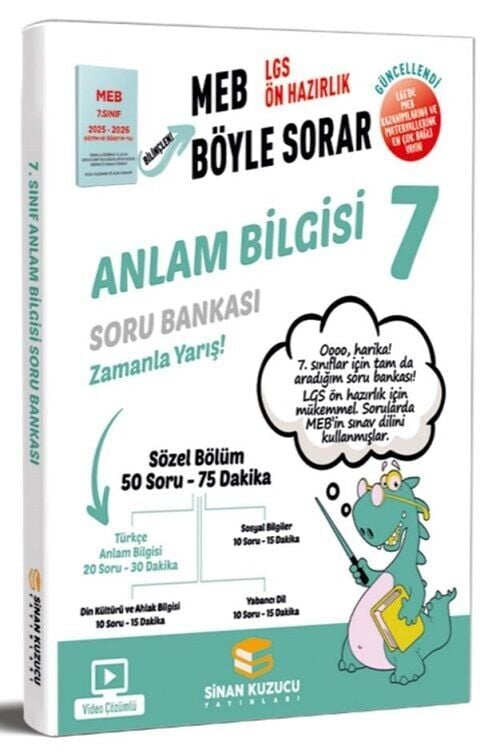 Sinan Kuzucu 7. Sınıf Anlam Bilgisi Soru Bankası Çözümlü Sinan Kuzucu Yayınları