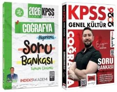 Yargı + İndeks 2026 KPSS Coğrafya Soru Bankası 2 li Set - Engin Eraydın Yargı + İndeks Akademi Yayınları