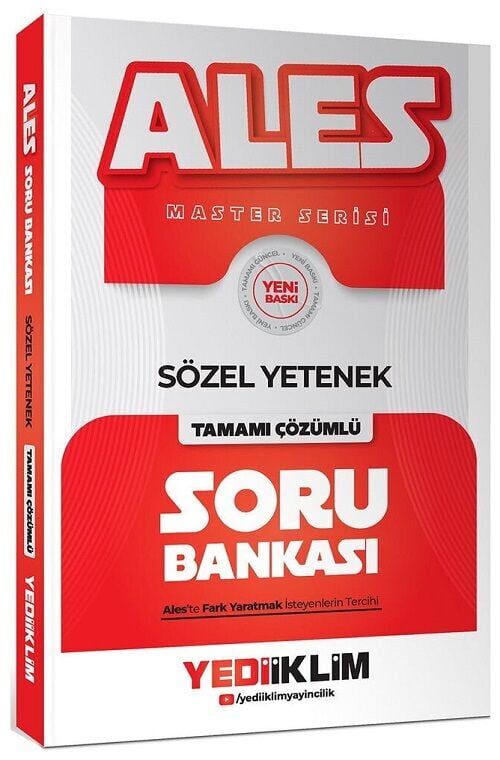 Yediiklim Yayınları 2027 ALES Sözel Yetenek Tamamı Çözümlü Soru Bankası