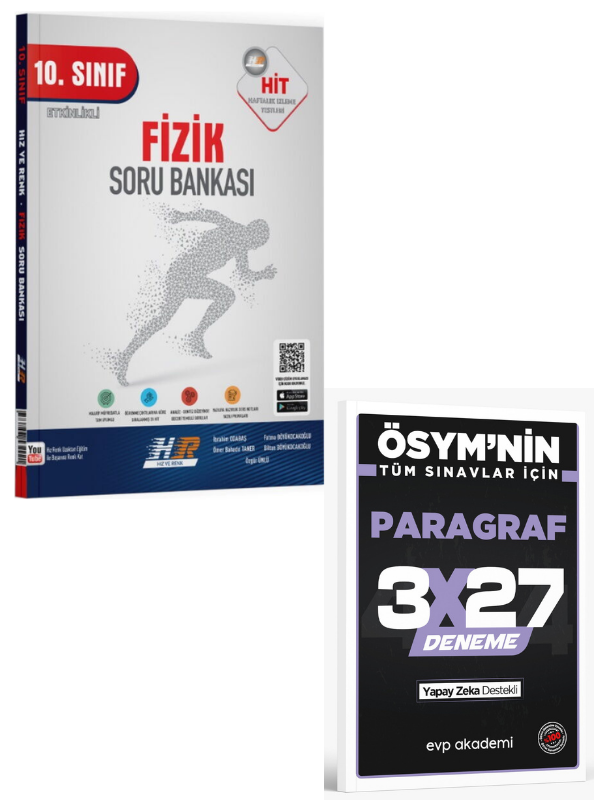 Hız ve Renk 2027  10. Sınıf Fizik HİT Soru Bankası+ EVP Akademi Paragraf