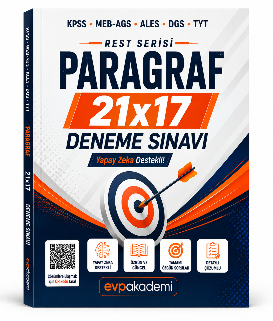 EVP 2027 Rest Serisi KPSS MEB-AGS ALES DGS TYT Paragraf 21x17 Deneme Çözümlü EVP Akademi