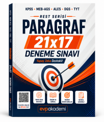 EVP 2027 Rest Serisi KPSS MEB-AGS ALES DGS TYT Paragraf 21x17 Deneme Çözümlü EVP Akademi
