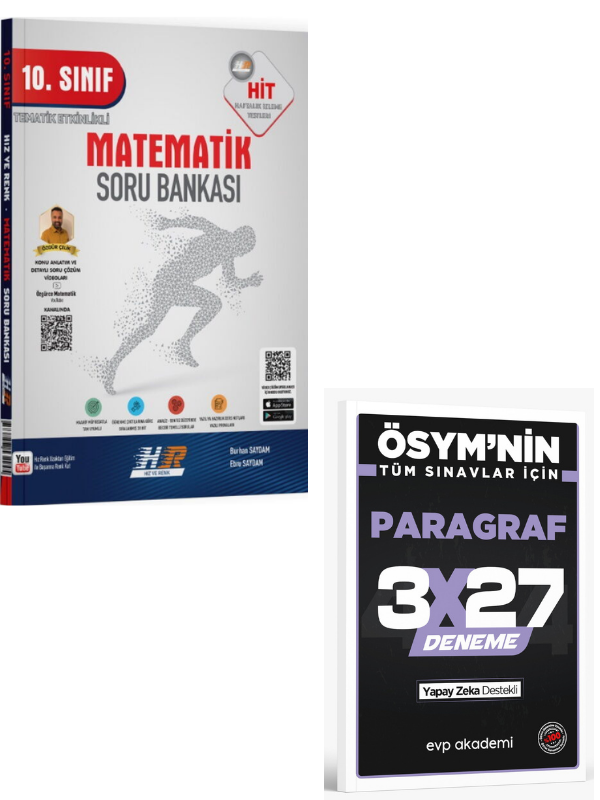 Hız ve Renk 2027 10. Sınıf Matematik HİT Soru Bankası+ EVP Akademi Paragraf