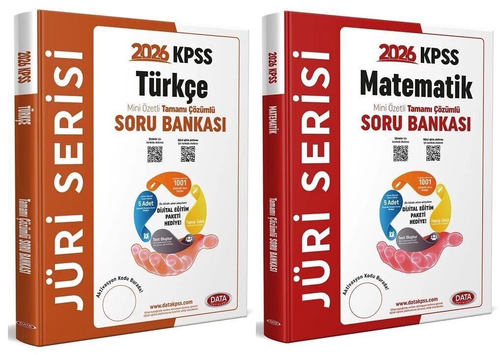Data 2026 KPSS Türkçe + Matematik Jüri Soru Bankası 2 li Set Data Yayınları