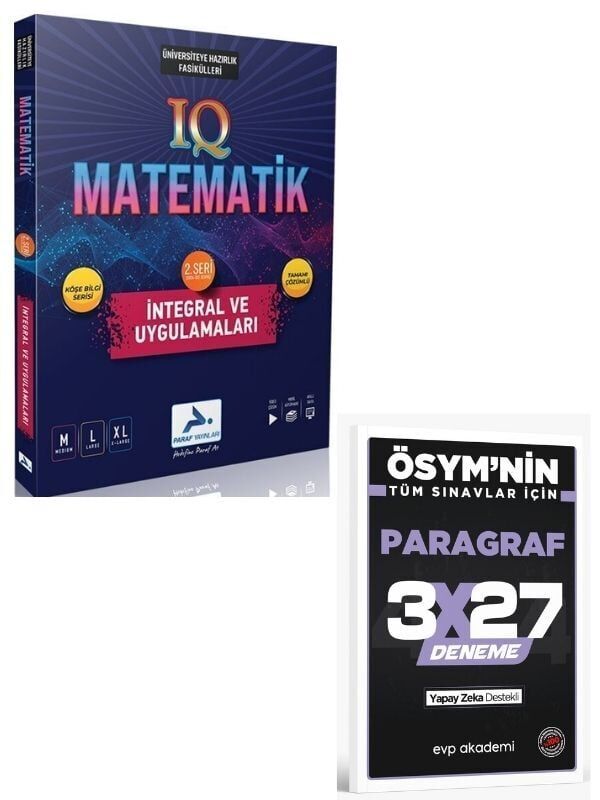 Paraf 2027 IQ Matematik 2. Seri İntegral ve Uygulamaları Soru Kütüphanesi+ EVP Akademi Paragraf