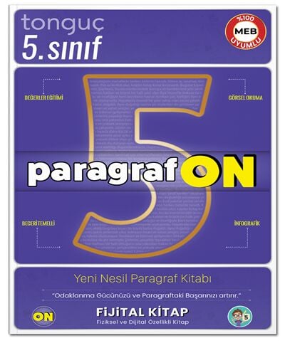 Tonguç 5. Sınıf ParagrafON Fijital Yeni Nesil Paragraf Kitabı Tonguç Akademi