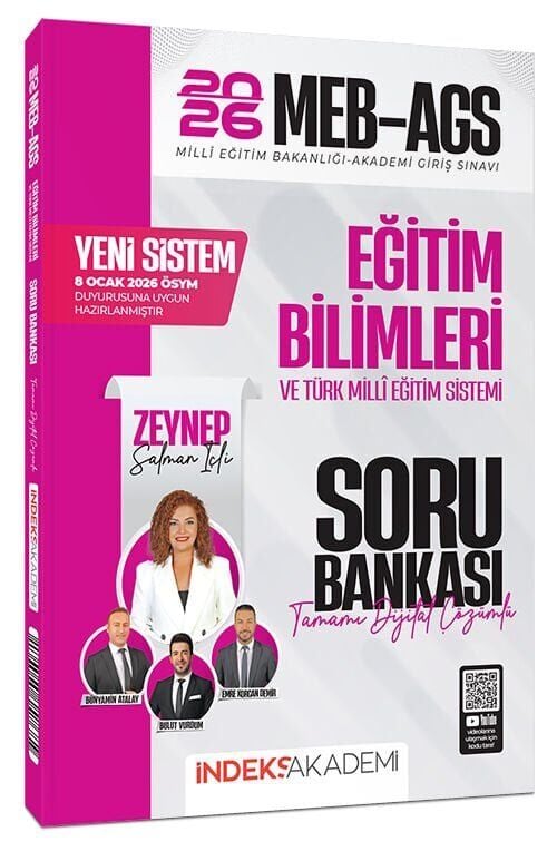 YENİ AGS SİSTEMİ - İndeks Akademi 2026 MEB-AGS Eğitim Bilimleri ve Türk Milli Eğitim Sistemi Soru Bankası Çözümlü - Zeynep Salman İçli İndeks Akademi Yayıncılık