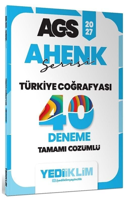 Yediiklim 2027 MEB-AGS Türkiye Coğrafyası 40 Deneme Çözümlü Ahenk Serisi
