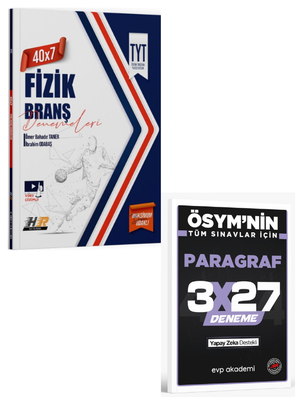 Hız ve Renk 2027  TYT Fizik 40 x 7 Denemeleri+ EVP Akademi Paragraf