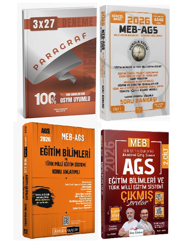 Anla Kazan 2026 Yeni AGS Eğitim Bilimleri Soru + Konu + Çıkmış Soru Pegem + CBA + Dizgi Kitap