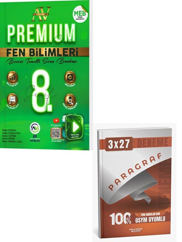 Av 2027 8. Sınıf Fen Bilimleri Premium Beceri Temelli Soru Bankası+Anla Kazan Paragraf Deneme
