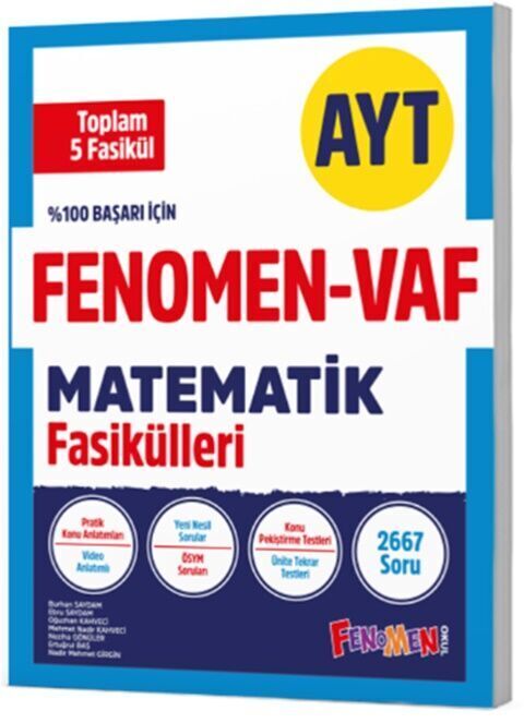 Fenomen Okul Yayınları AYT VAF Matematik Fasikülleri Seti