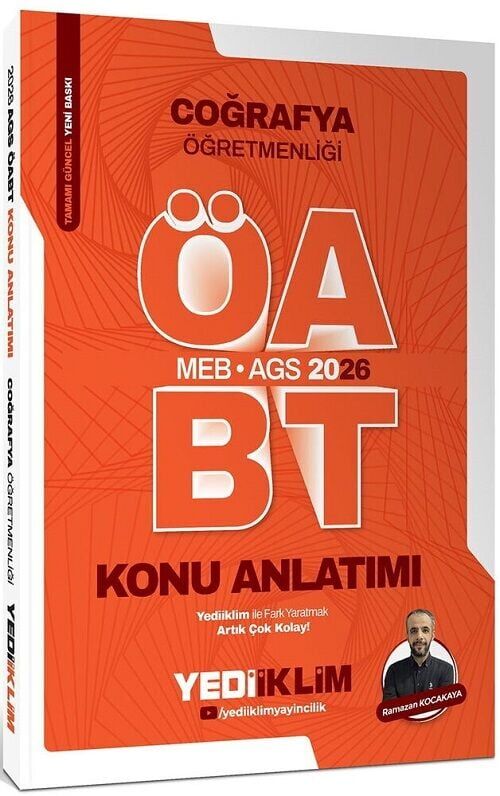 Yediiklim 2026 ÖABT MEB-AGS Coğrafya Konu Anlatımı - Ramazan Kocakaya Yediiklim Yayınları