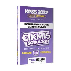 Yediiklim 2027 KPSS Genel Kültür Tarih-Coğrafya-Vatandaşlık Çıkmış Sorular Son 6 Yıl Konularına Göre Çözümlü