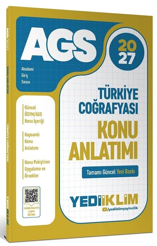 Yediiklim 2027 MEB-AGS Türkiye Coğrafyası Konu Anlatımı