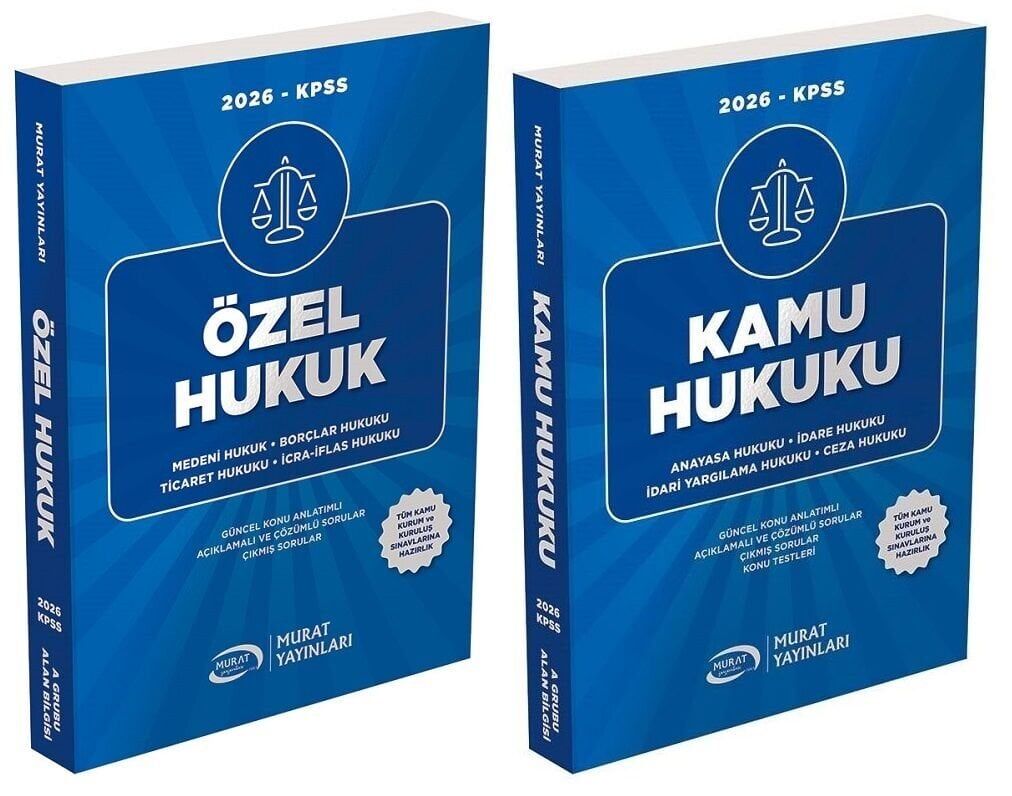 Murat 2026 KPSS A Grubu Özel + Kamu Hukuk Konu Anlatımlı 2 li Set Murat Yayınları