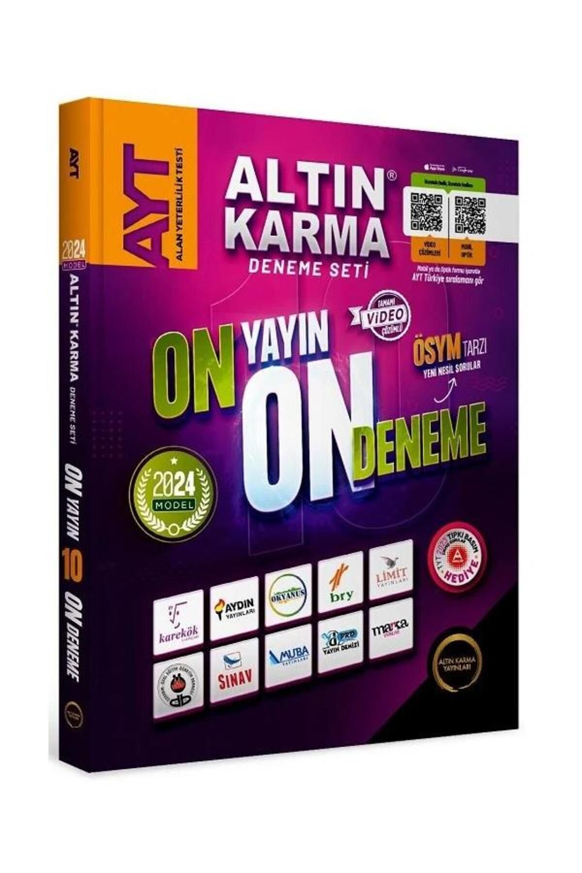 Altın Karma 2024 Yks Ayt 10 1 Deneme Seti Video Çözümlü Yayınları