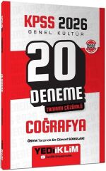 Yediiklim 2026 KPSS Coğrafya 20 Deneme Çözümlü Yediiklim Yayınları