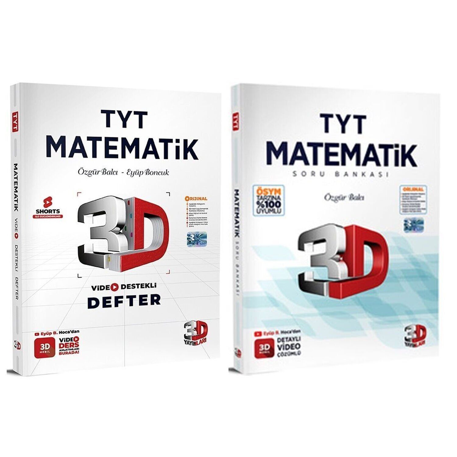 3D Yayınları TYT Matematik Video Ders Defter ve Soru Bankası 2 Kitap Set