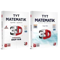 3D Yayınları TYT Matematik Video Ders Defter ve Soru Bankası 2 Kitap Set