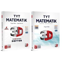 3D Yayınları TYT Matematik Video Ders Defter ve Soru Bankası 2 Kitap Set