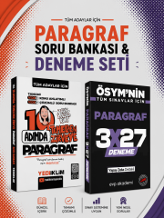 Yediiklim 10 Adımda Paragraf Konu Anlatımlı ve Soru Bankası & 3x27 Paragraf Deneme EVP Akademi Seti