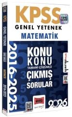 Yargı 2026 KPSS Matematik Çıkmış Sorular 2016-2025 Konu Konu Çözümlü Yargı Yayınları