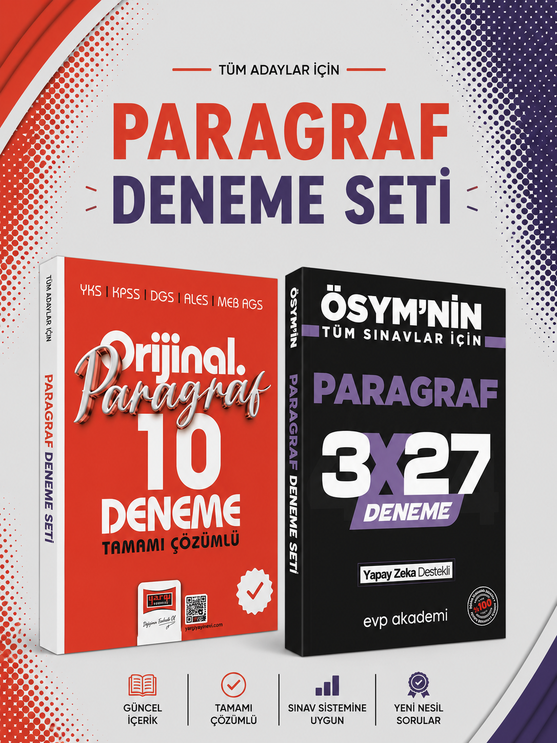 Yargı Paragraf 10 Deneme & 3x27 Paragraf Deneme EVP Akademi Seti