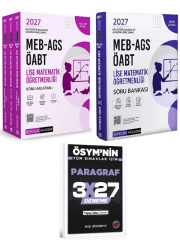 Pegem 2027 ÖABT MEB-AGS Lise Matematik Öğretmenliği Konu Anlatımlı + Soru Bankası 2 li Set +EVP Akademi Paragraf