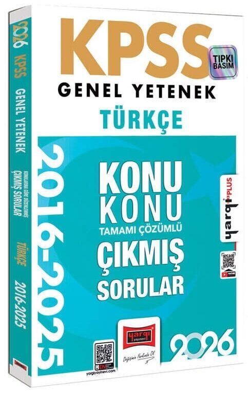 Yargı 2026 KPSS Türkçe Çıkmış Sorular 2016-2025 Konu Konu Çözümlü Yargı Yayınları