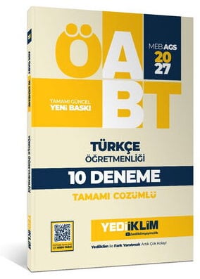 Yediiklim 2027 ÖABT MEB-AGS Türkçe Öğretmenliği 10 Deneme Çözümlü
