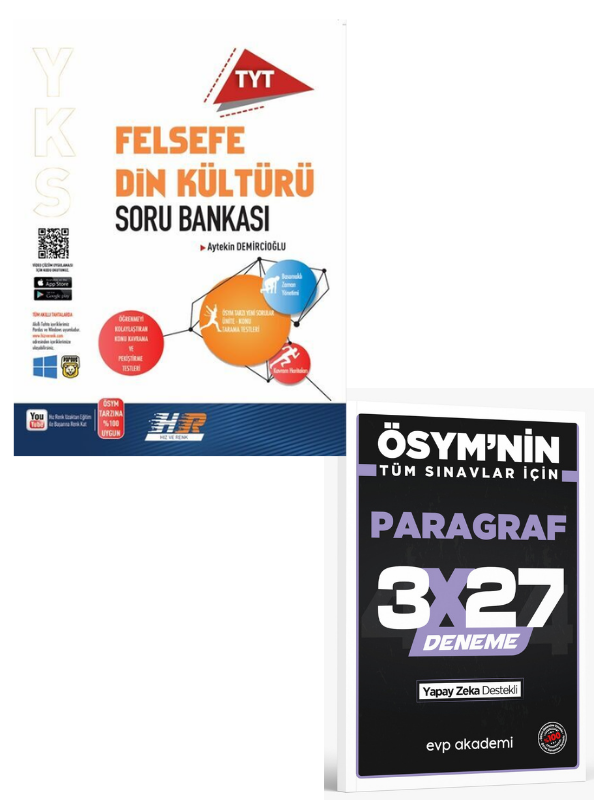 Hız ve Renk 2027 TYT Felsefe Din Kültürü Soru Bankası+ EVP Akademi Paragraf