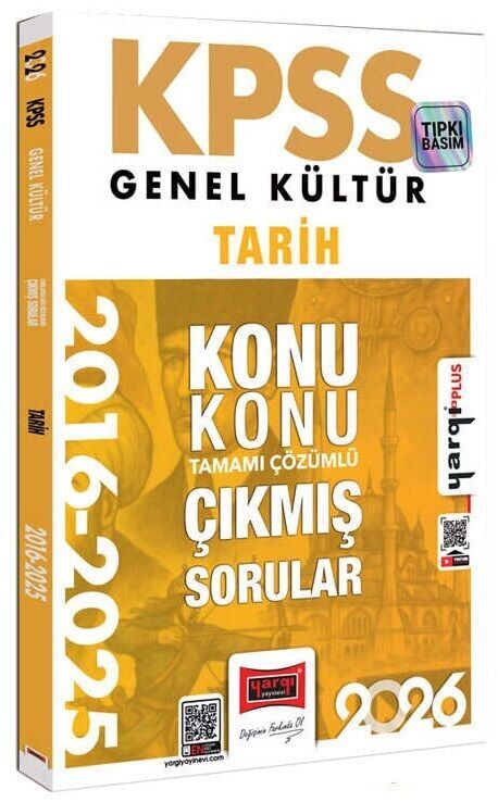 Yargı 2026 KPSS Tarih Çıkmış Sorular 2016-2025 Konu Konu Çözümlü Yargı Yayınları