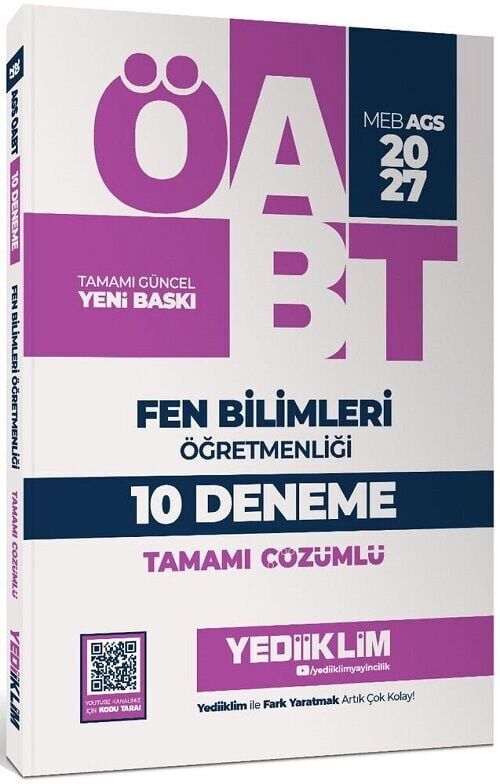Yediiklim 2027 ÖABT MEB-AGS Fen Bilimleri Öğretmenliği 10 Deneme Çözümlü