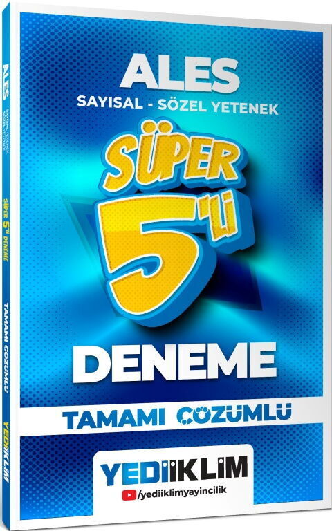 Yediiklim 2026 ALES Süper 5 li Deneme Çözümlü Yediiklim Yayınları