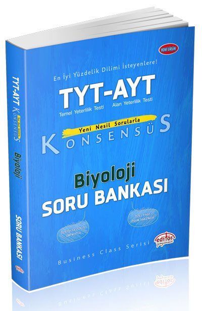 Editör Yayınevi TYT AYT Konsensüs Biyoloji Soru Bankası