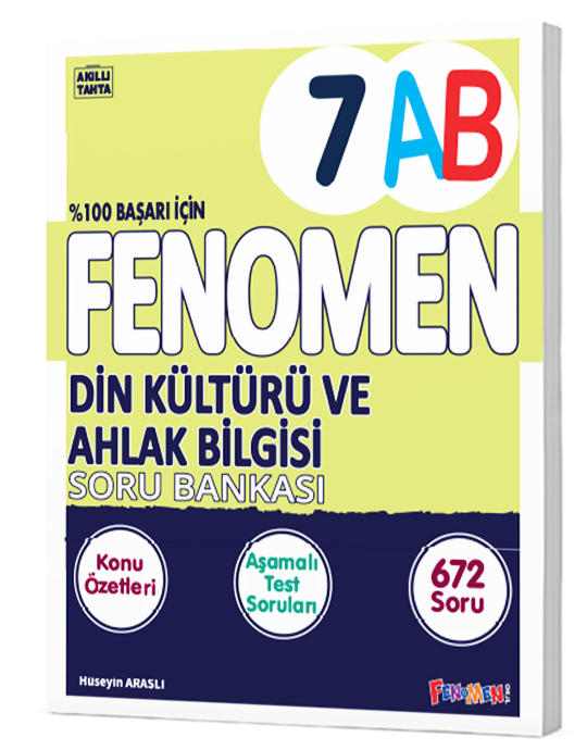 Fenomen Okul Yayınları 7. Sınıf Din Kültürü ve Ahlak Bilgisi Fenomen A ve B Soru Bankası
