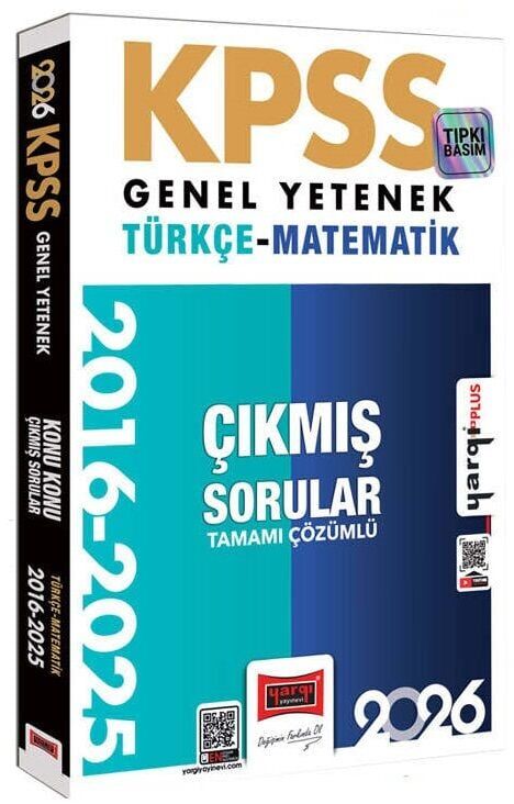 Yargı 2026 KPSS Genel Yetenek Türkçe-Matematik Çıkmış Sorular 2016-2025 Çözümlü Yargı Yayınları