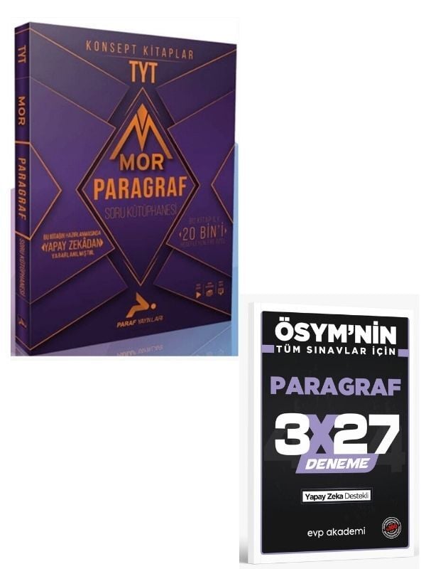 Paraf 2027 TYT Paragraf Mor Soru Kütüphanesi+ EVP Akademi Paragraf