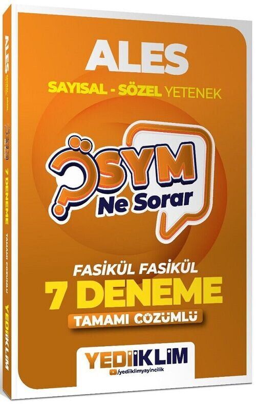 Yediiklim 2027 ALES ÖSYM Ne Sorar 7 Deneme Fasikül Çözümlü