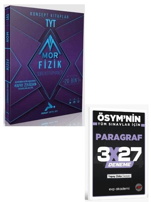 Paraf 2027 TYT Fizik Mor Soru Kütüphanesi+ EVP Akademi Paragraf
