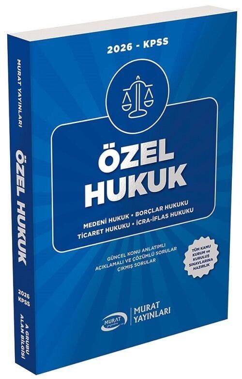 Murat 2026 KPSS A Grubu Özel Hukuk Konu Anlatımlı Murat Yayınları